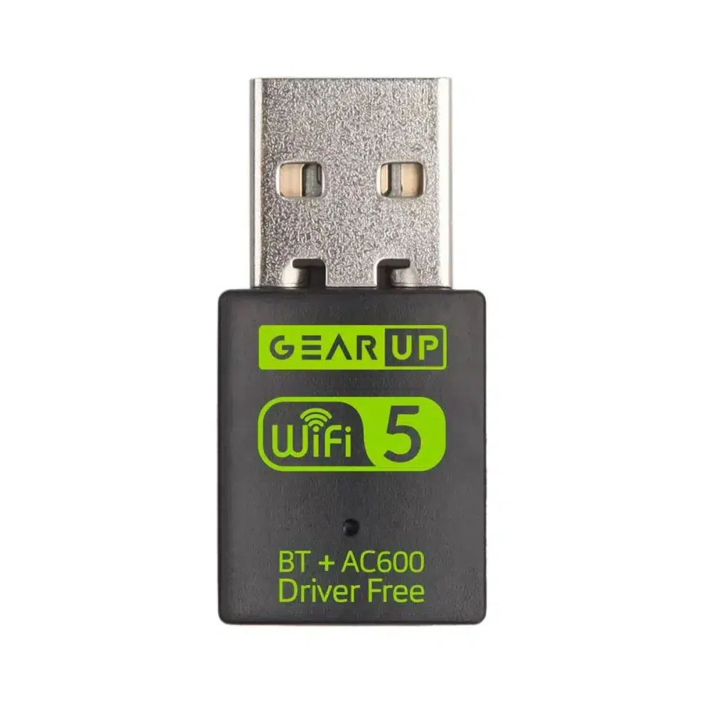 GearUP 600Mbps Dual Band WiFi + Bluetooth Adapter For Windows