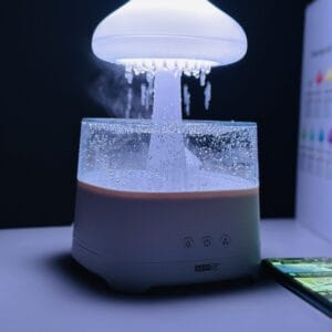 5 IN 1 Bluetooth Speaker Rain Cloud Humidifier, switchable 7 colors, 450ml capacity super quiet, intelligent anti-dry function