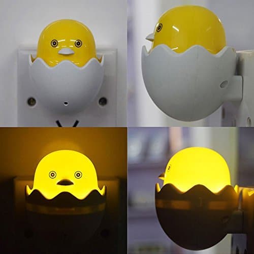 Yellow Duck With Egg Shape Led Night Light